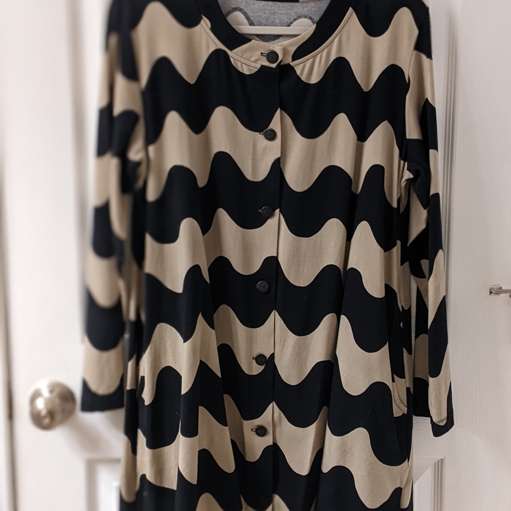 Marimekko Dress, Black and Beige XL